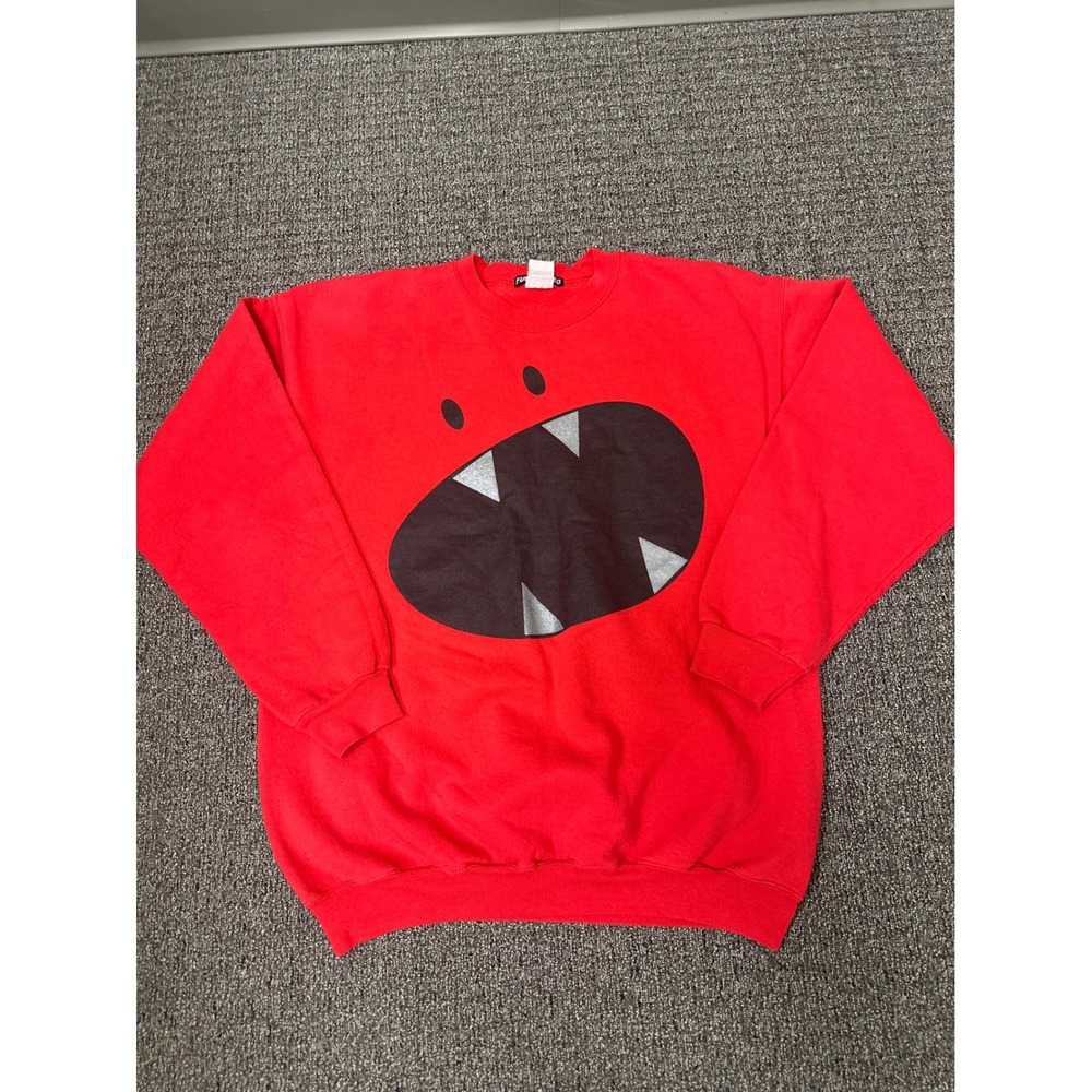 Fully Laced‎ Red Monster Graphic Crewneck RAH! Sweatshirt Adult Large Vintage